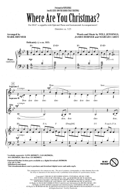page one of Where Are You Christmas? (from How The Grinch Stole Christmas) (arr. Mark Brymer) (SSA Choir)