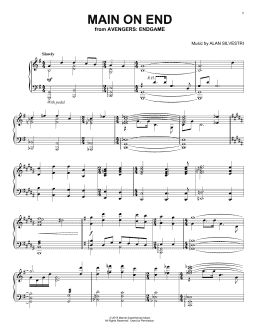 page one of Main on End (from Avengers: Endgame) (Piano Solo)