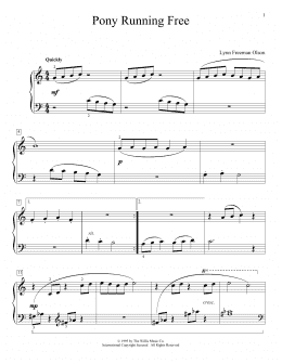 page one of Pony Running Free (Educational Piano)