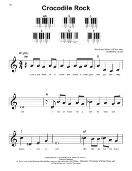 page one of Crocodile Rock (Super Easy Piano)