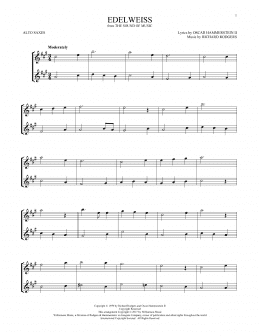 page one of Edelweiss (from The Sound of Music) (Alto Sax Duet)