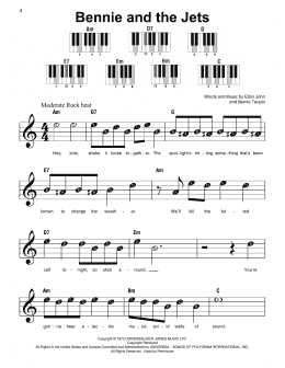 page one of Bennie And The Jets (Super Easy Piano)