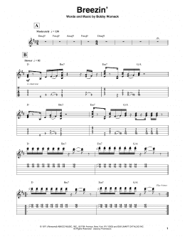 page one of Breezin' (Guitar Tab (Single Guitar))
