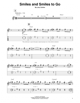 page one of Smiles And Smiles To Go (Guitar Tab (Single Guitar))