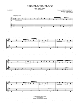 page one of Bibbidi-Bobbidi-Boo (The Magic Song) (from Cinderella) (arr. Mark Phillips) (Clarinet Duet)