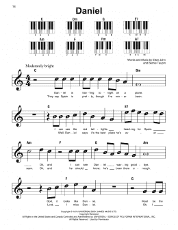 page one of Daniel (Super Easy Piano)