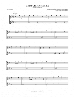 page one of Chim Chim Cher-ee (from Mary Poppins) (arr. Mark Phillips) (Alto Sax Duet)