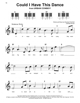 page one of Could I Have This Dance (Super Easy Piano)