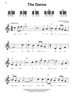 page one of The Dance (Super Easy Piano)