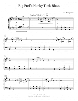 page one of Big Earl's Honky-Tonk Blues (Educational Piano)
