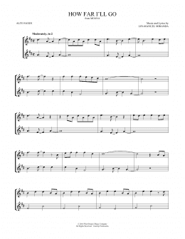 page one of How Far I'll Go (from Moana) (arr. Mark Phillips) (Alto Sax Duet)