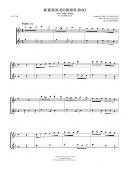page one of Bibbidi-Bobbidi-Boo (The Magic Song) (from Cinderella) (arr. Mark Phillips) (Flute Duet)