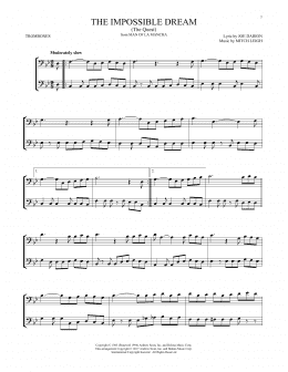 page one of The Impossible Dream (The Quest) (Trombone Duet)