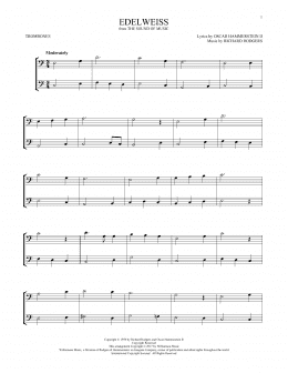 page one of Edelweiss (from The Sound of Music) (Trombone Duet)