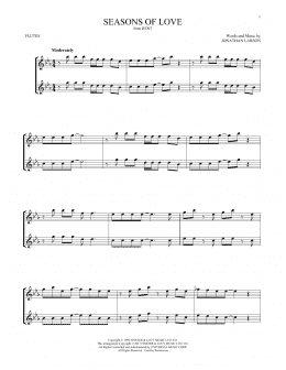page one of Seasons Of Love (from Rent) (Flute Duet)