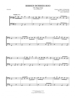 page one of Bibbidi-Bobbidi-Boo (The Magic Song) (from Cinderella) (arr. Mark Phillips) (Cello Duet)