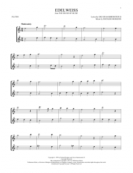 page one of Edelweiss (from The Sound of Music) (Flute Duet)
