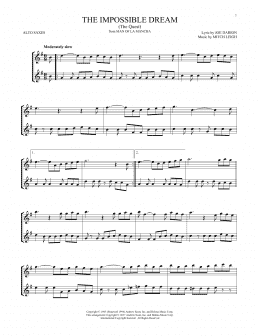 page one of The Impossible Dream (The Quest) (Alto Sax Duet)