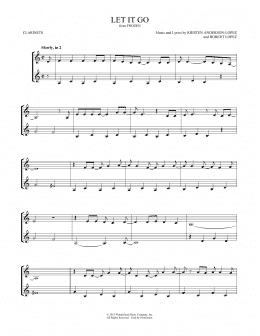 page one of Let It Go (from Frozen) (Clarinet Duet)