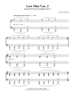 page one of Low Mist Var. 2 (from Seven Days Walking: Day 4) (Piano Solo)