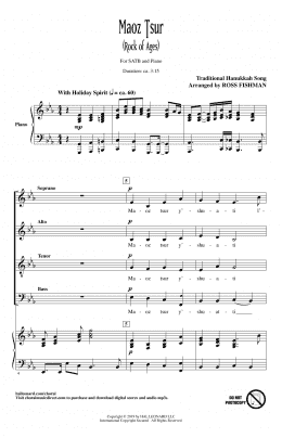 page one of Maoz Tsur (Rock of Ages) (arr. Ross Fishman) (SATB Choir)