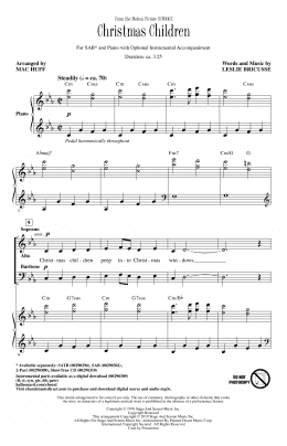 page one of Christmas Children (from Scrooge) (arr. Mac Huff) (SAB Choir)