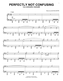 page one of Perfectly Not Confusing (from Avengers: Endgame) (Piano Solo)