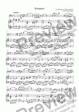 page one of L Kotschubey - Romance for Cello and Piano