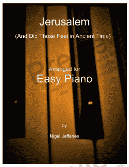 page one of Jerusalem arranged for easy Piano