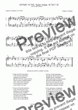 page one of Songs of joyful expectation