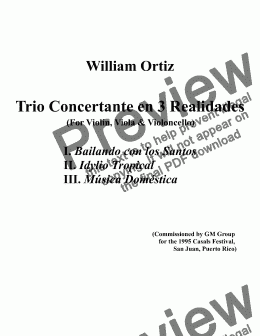 page one of Trio Concertante en 3 Realidades 