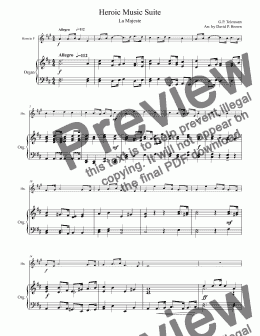 page one of Heroic Music Suite for French Horn