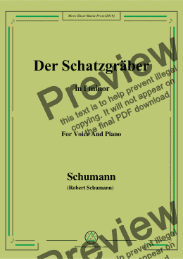 page one of Schumann-Der Schatzgräber,in f minor,for Voice and Piano