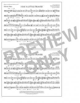 page one of I Say a Little Prayer (arr. Jay Dawson) - Electric Bass (Marching Band)