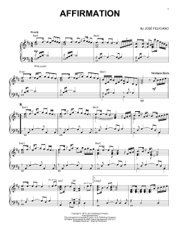 page one of Affirmation (Piano Solo)