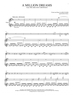 page one of A Million Dreams (from The Greatest Showman) (Violin and Piano)