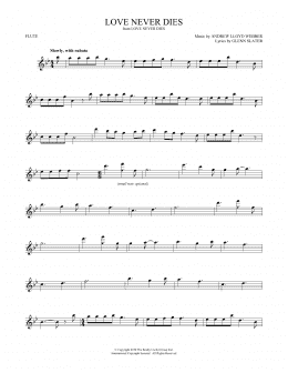 page one of Love Never Dies (Flute Solo)