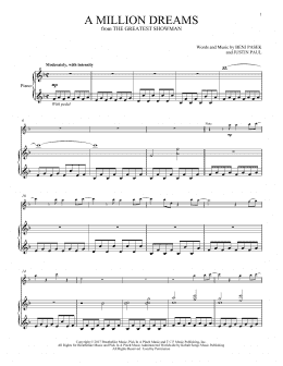 page one of A Million Dreams (from The Greatest Showman) (Flute and Piano)