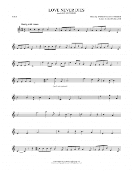 page one of Love Never Dies (French Horn Solo)