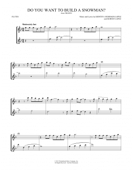 page one of Do You Want To Build A Snowman? (from Frozen) (Flute Duet)
