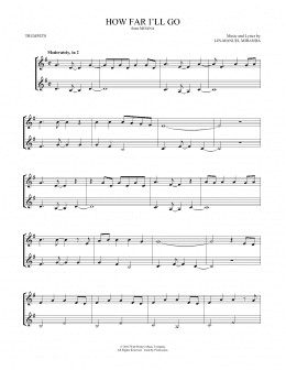 page one of How Far I'll Go (from Moana) (arr. Mark Phillips) (Trumpet Duet)