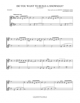 page one of Do You Want To Build A Snowman? (from Frozen) (Trumpet Duet)