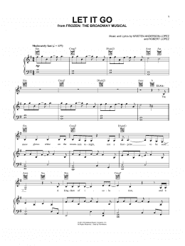 page one of Let It Go (from Frozen) (Vocal Pro + Piano/Guitar)
