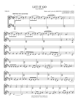 page one of Let It Go (from Frozen) (Violin Duet)