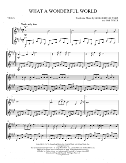 page one of What A Wonderful World (Violin Duet)