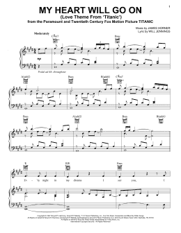 page one of My Heart Will Go On (Love Theme From 'Titanic') (Vocal Pro + Piano/Guitar)