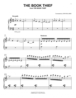 page one of The Book Thief (Easy Piano)