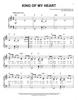 page one of King Of My Heart (Easy Piano)