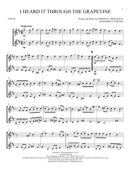 page one of I Heard It Through The Grapevine (Violin Duet)