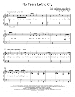 page one of No Tears Left To Cry (arr. Mona Rejino) (Educational Piano)